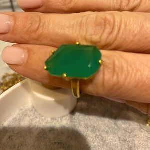 Green and gold Stone Ring